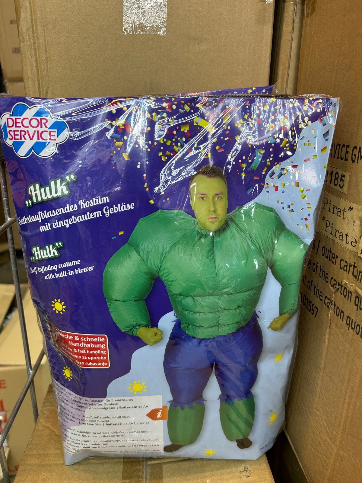 Opblaasbaar Hulk Kostuum - Carnaval/Feest, N, N, Kostuum, Nieuw