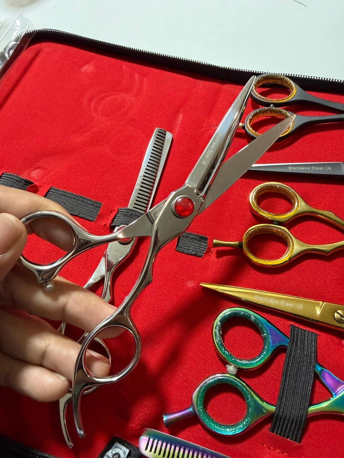 8 delige professionele kappersscharenset, Ophalen of Verzenden, Zo goed als nieuw, Switch, Overige controllers