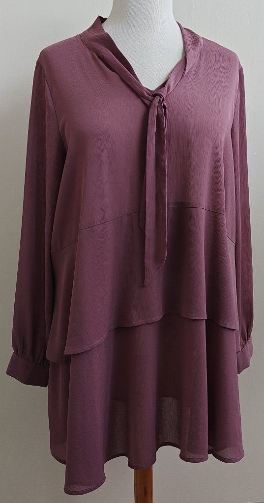 Zizzi donkerroze a-lijn jurkje/tuniek mt. 46/48 (M), Zizzi, Maat 46/48 (XL) of groter, Ophalen of Verzenden, Zo goed als nieuw
