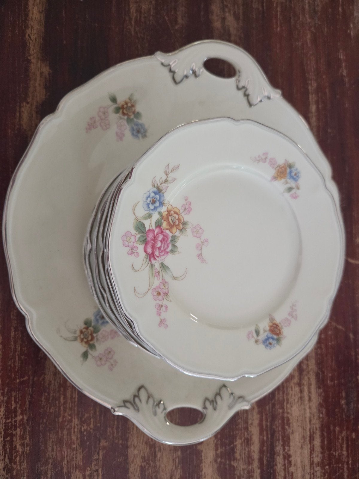 Hutschenreuther 12-delige gebaksset - "Cilli" decor, Antiek en Kunst, Ophalen of Verzenden