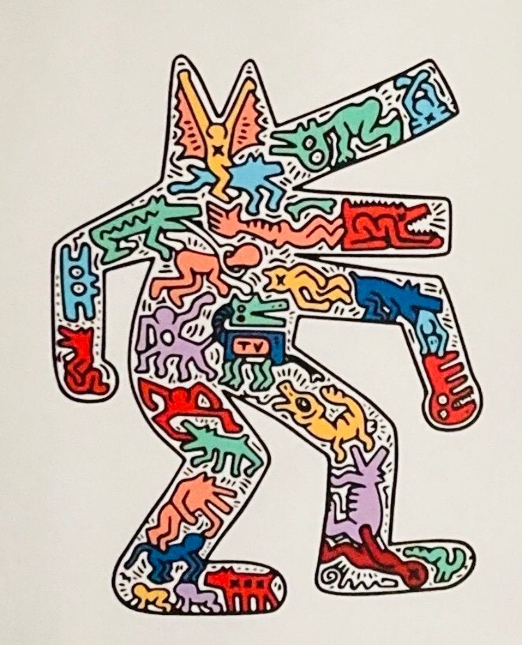 Keith Haring : litho op groot formaat, Ophalen of Verzenden