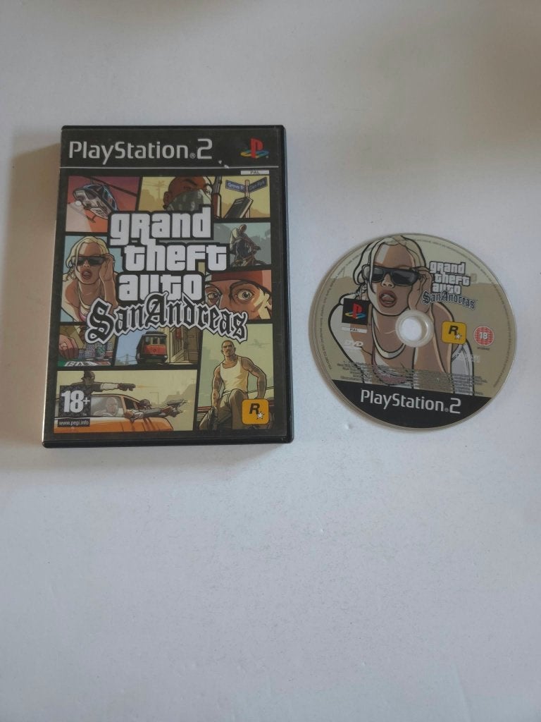 Playstation 2 (PS2) - Grand Theft Auto San Andreas - 12217, Spelcomputers en Games, Avontuur en Actie, Gebruikt, Vanaf 18 jaar