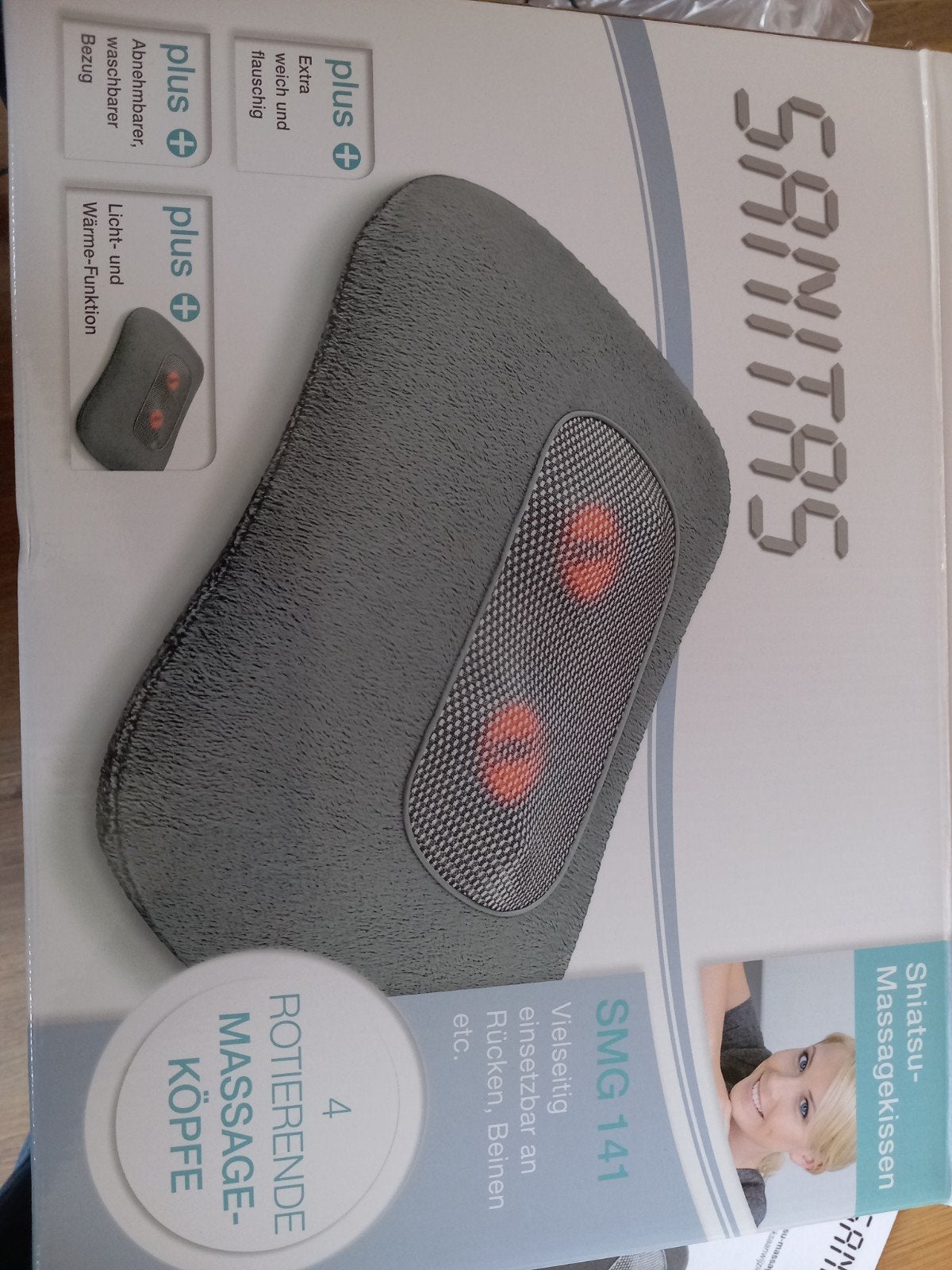 Sanitas Shiatsu Massagekussen SMG 141, Ophalen of Verzenden