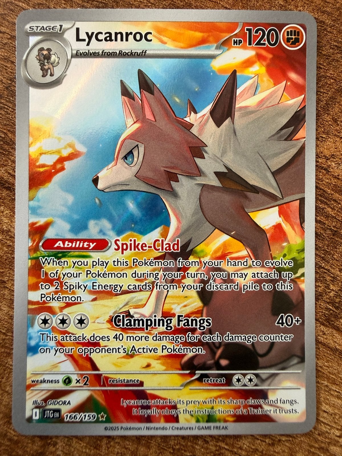 Lycanroc 166/159 Journey together pokemon kaart, Ophalen of Verzenden, Zo goed als nieuw, Losse kaart, Foil