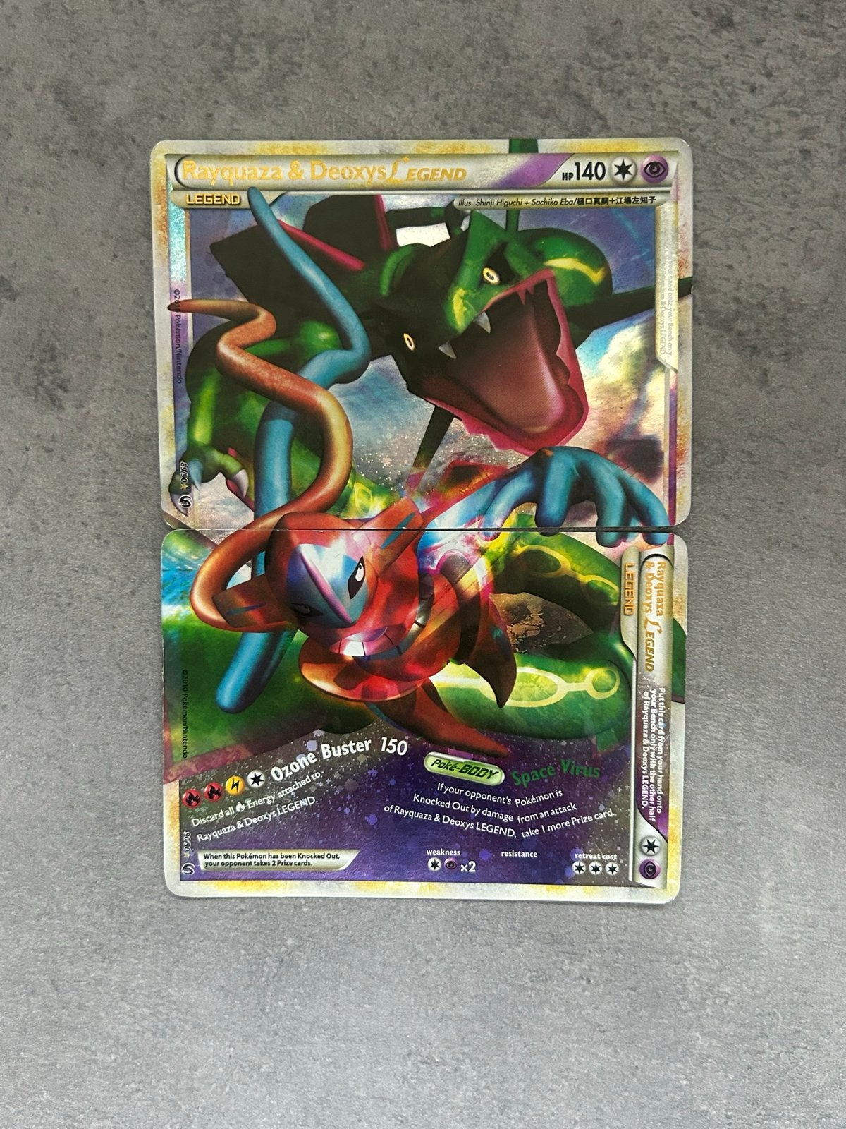 Rayquaza & Deoxys LEGEND COMPLEET POKEMON KAARTEN ZELDZAAM, Ophalen of Verzenden, Gebruikt, Meerdere kaarten