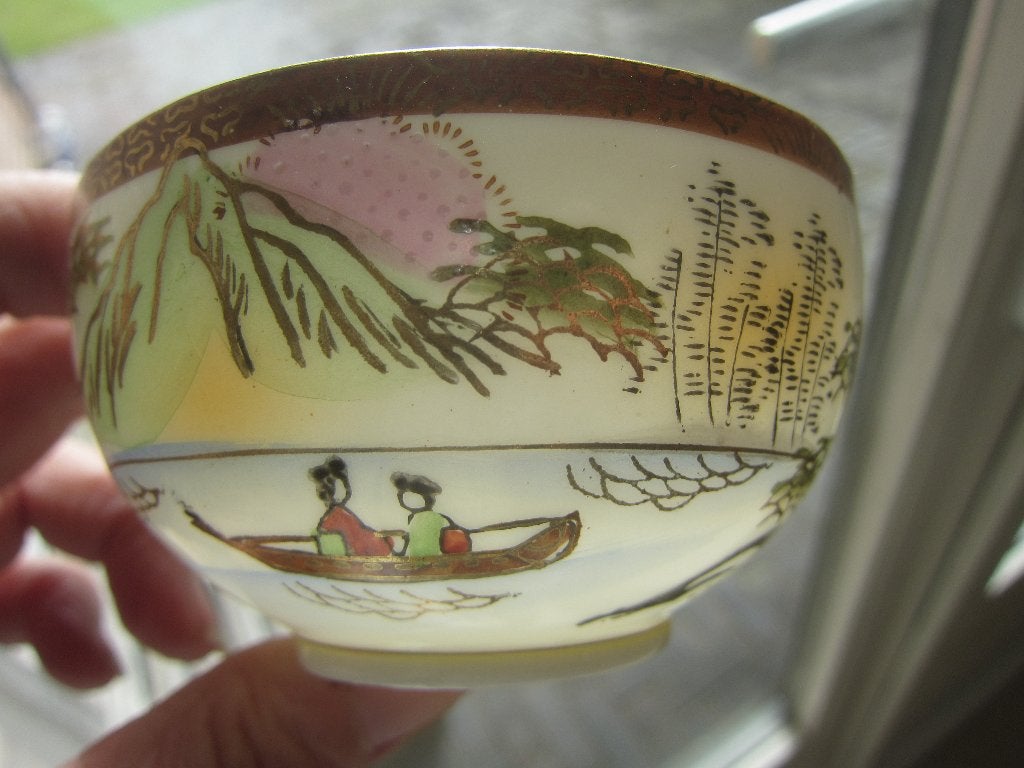 eierschaal servies Japanse kutani Geisha girl Litophane, Huis en Inrichting, Keuken | Servies, Overige merken, Ophalen of Verzenden