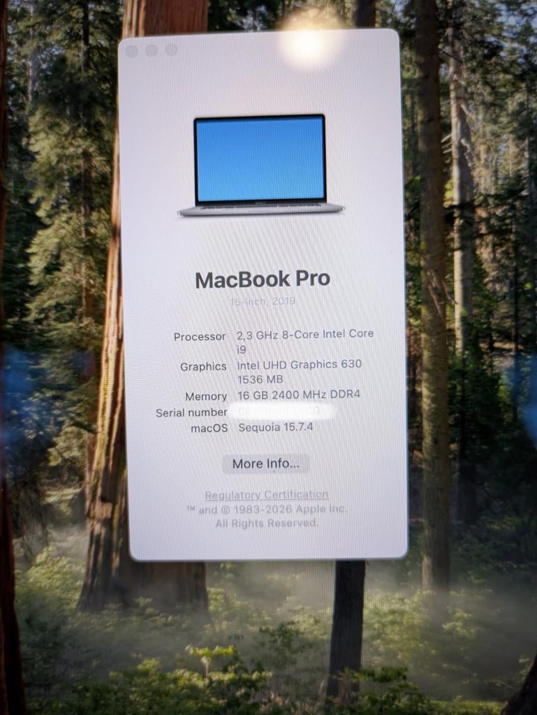 Apple MacBook Pro 15” 2019 | i9 | 16GB RAM, Ophalen of Verzenden, 15 inch, MacBook Pro, 2 tot 3 Ghz