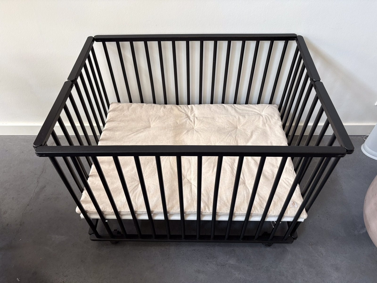 Jollein Boxkleed beige - 100x75 cm, Ophalen of Verzenden, Zo goed als nieuw, Rechthoekig, Boxkleed