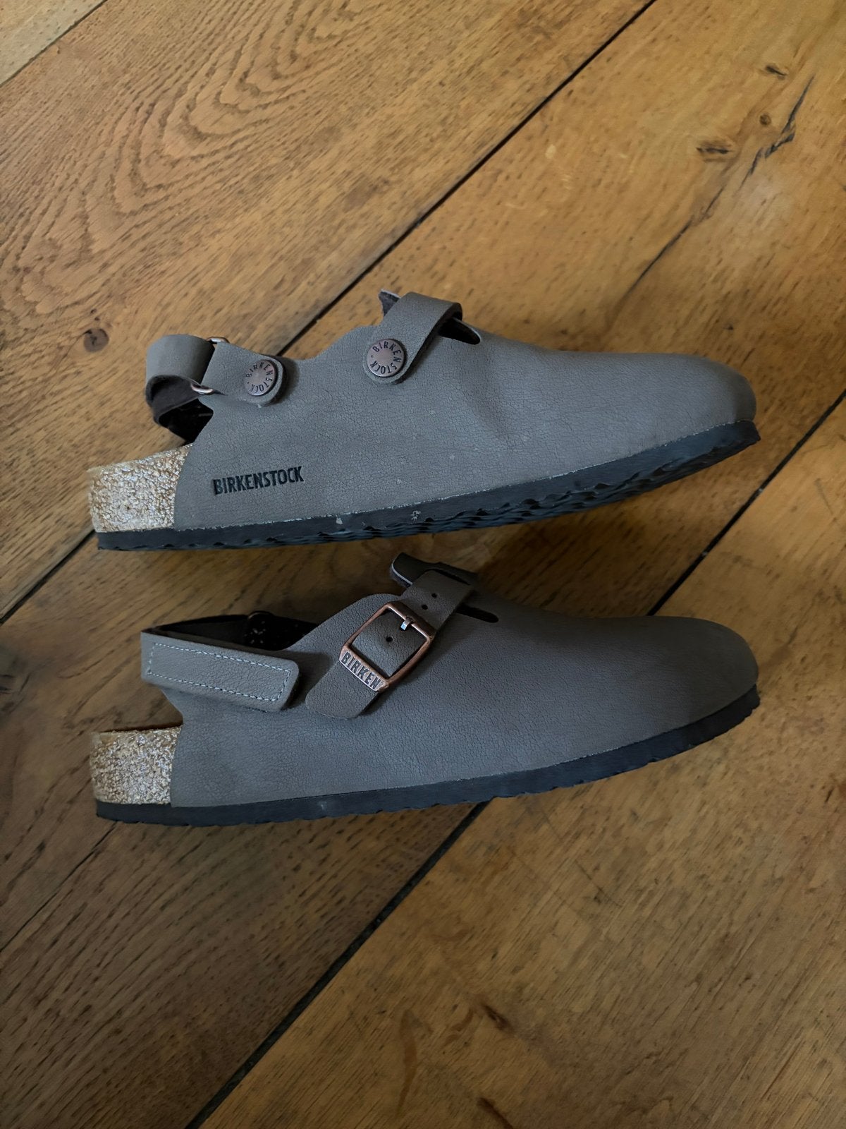 Birkenstock Tokio Kids - Maat 35 - Grijs, Ophalen, Zo goed als nieuw, Jongen of Meisje, Schoenen