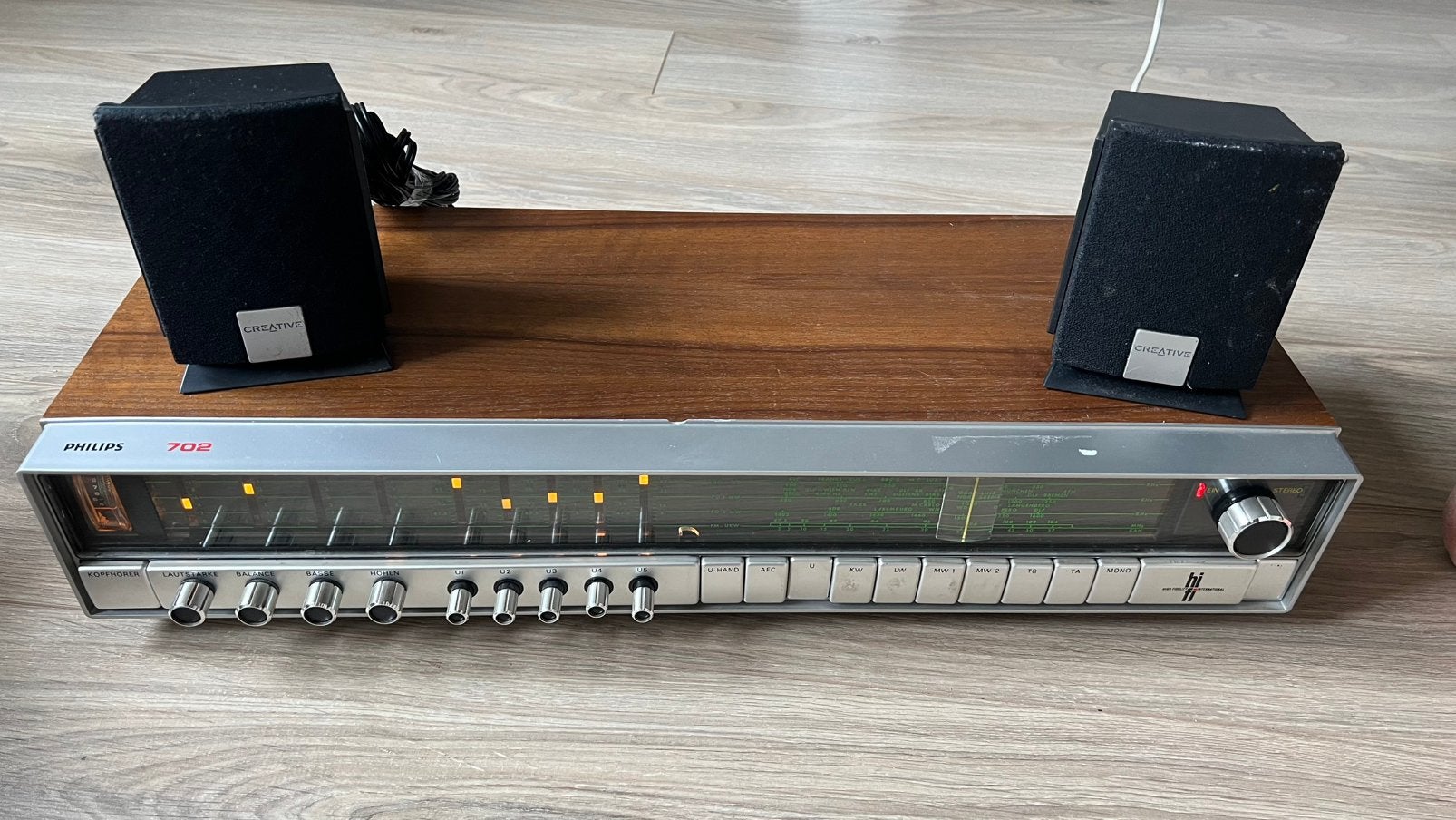 Philips 22RH702 vintage receiver (radio / wereldontvanger), Ophalen, Gebruikt, Wereldontvanger