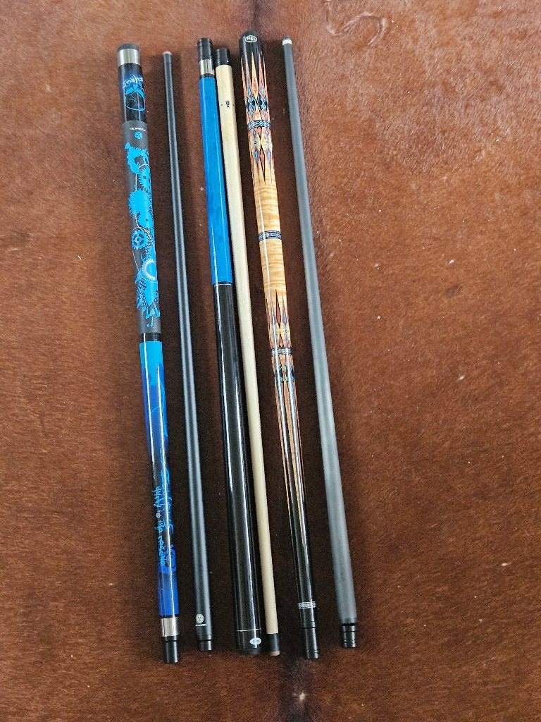 Biljartkeu met top van carbon of hout., Ophalen of Verzenden, Nieuw, Keu of Ballen