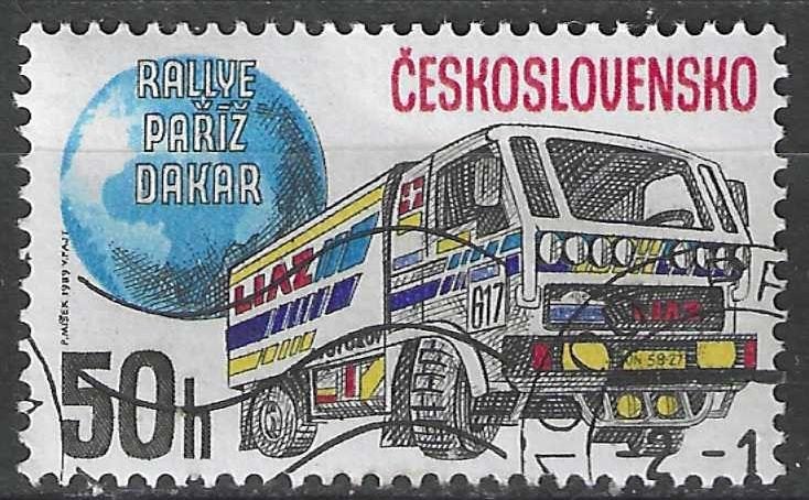 Tsjechoslowakije 1989 - Yvert 2787 - Parijs/Dakar (ST), Verzenden, Overige landen, Gestempeld