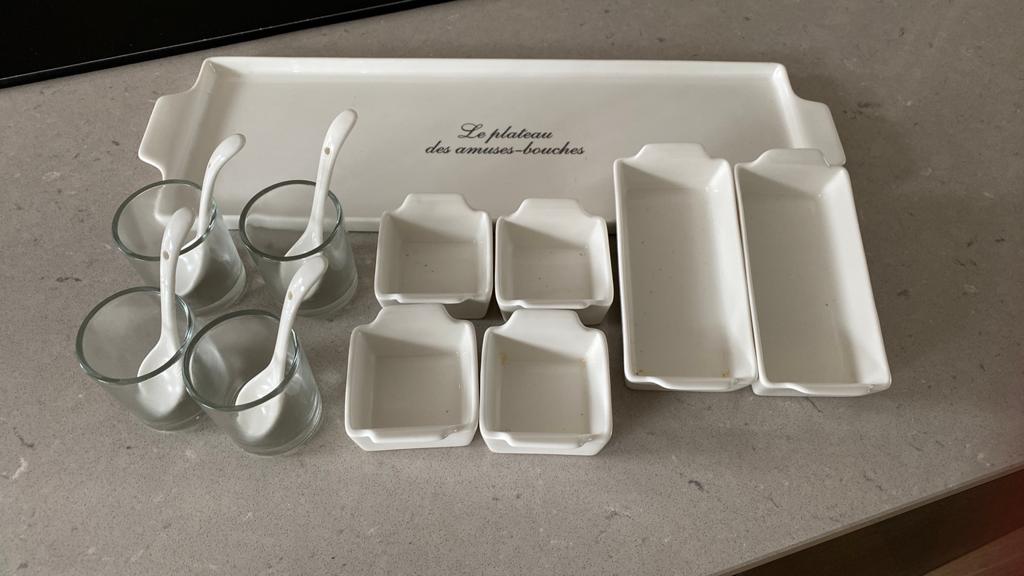 Amuse set 15 delig, Huis en Inrichting, Keuken | Servies, Ophalen, Porselein, Overige stijlen