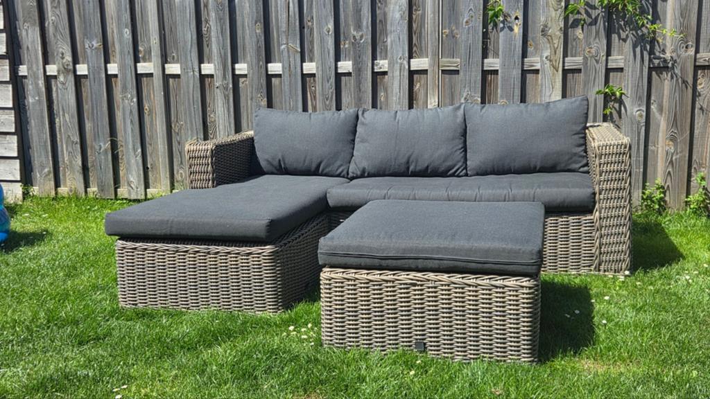Schitterend Wicker Loungeset (NIEUWSTAAT), Tuin en Terras, Tuinsets en Loungesets, Ophalen of Verzenden, Wicker, Bank