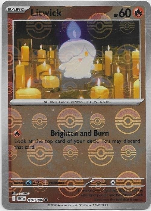 White Flare,  Litwick [pokeball] 16/86, Verzenden, Nieuw, Losse kaart