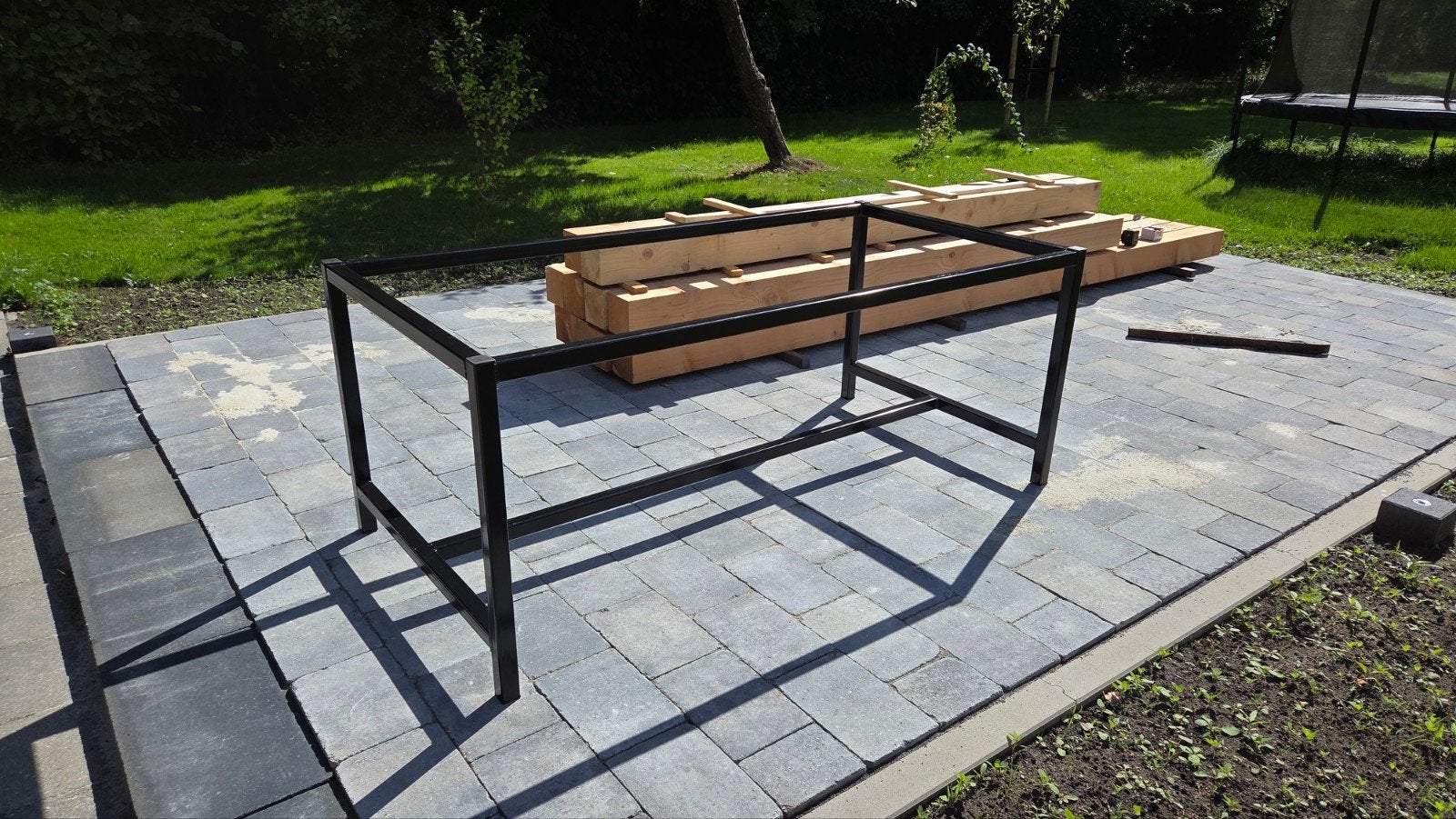 Stevig metalen tafelframe onderstel, Ophalen, Nieuw, Rechthoekig, Metaal