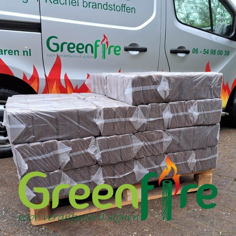 Nachtbriketten – halve pallet, Tuin en Terras, Haardhout, Minder dan 3 m³, Ophalen of Verzenden, Overige houtsoorten, Blokken