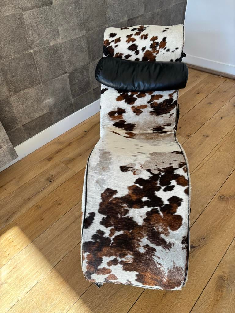 Design Chaise Longue LC4 stijl - Pony leer, Ophalen, Gebruikt, Eenpersoons, Leer