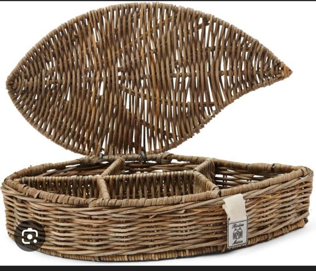 Nieuw  riviera maison   tea leaf box   rattan, Ophalen of Verzenden, Nieuw