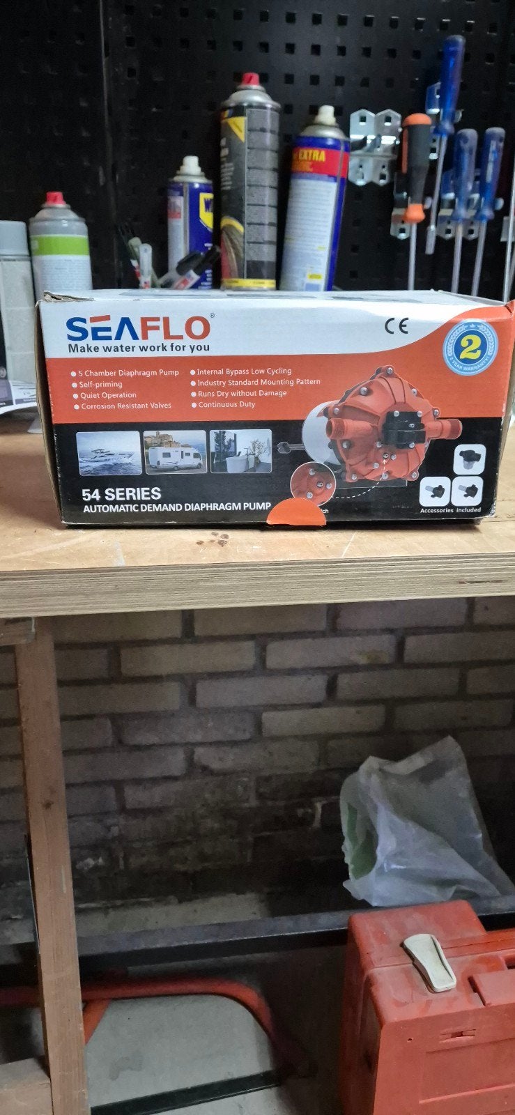Heavy Duty Membraanpomp 12V, 11.5 L/min, 4.2 bar, Ophalen, Zo goed als nieuw, Motor en Techniek