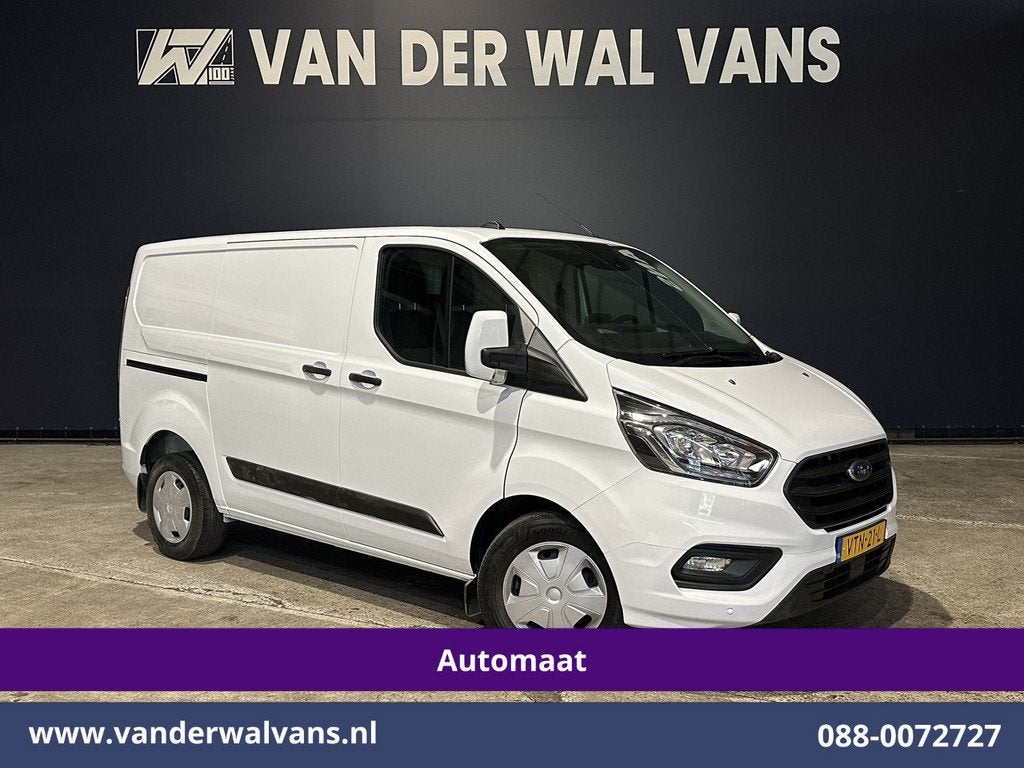 Ford Transit Custom 2.0 TDCI 130pk Automaat L1H1 Euro6 Airco, Auto's, Stof, 4 cilinders, Wit, Origineel Nederlands