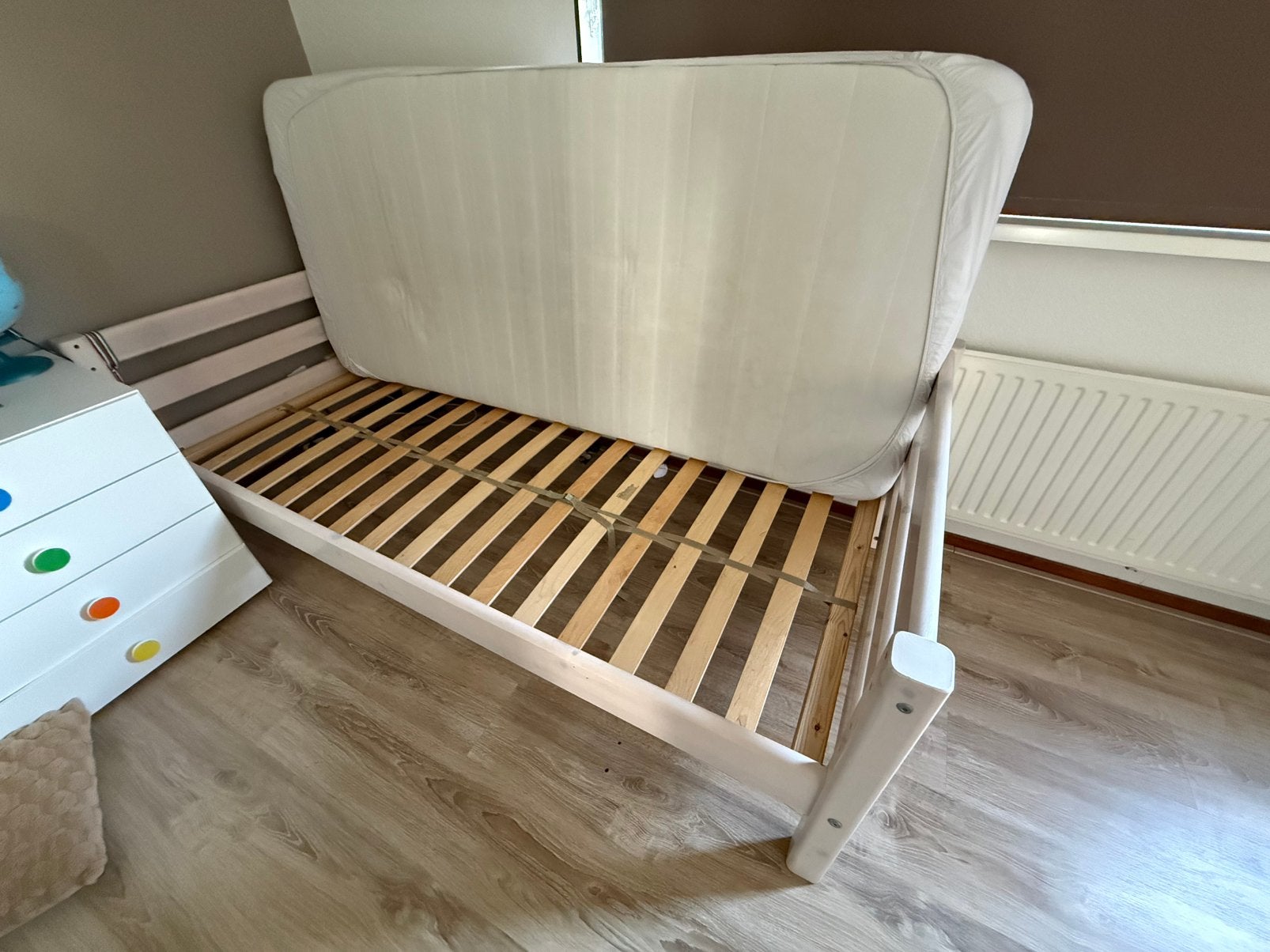 Flexa bed(bank) met lattenbodem en evt matras, Ophalen, 85 tot 100 cm, Gebruikt, Lattenbodem