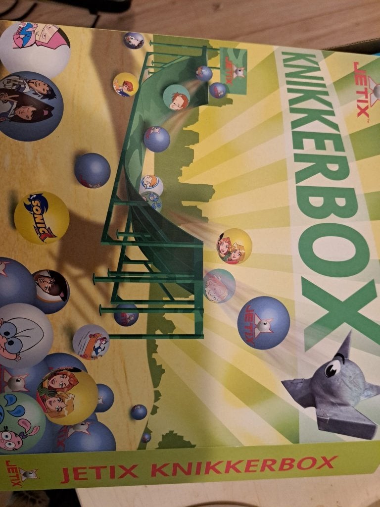 Nostalgie! Jetix Knikkerbox / Knikkerbord incl. Knikkers, Ophalen of Verzenden, Zo goed als nieuw