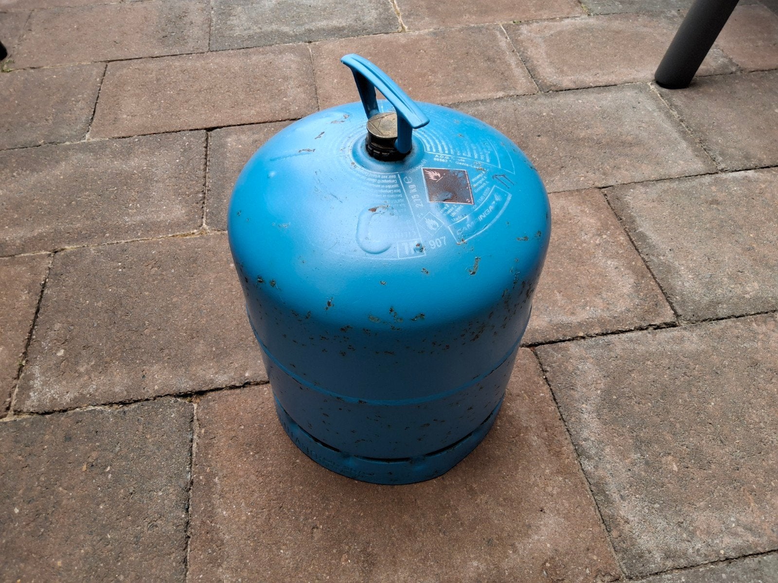 Gasfles van Campingaz Type 907 bijna leeg., Caravans en Kamperen, Kampeeraccessoires, Ophalen, Gebruikt