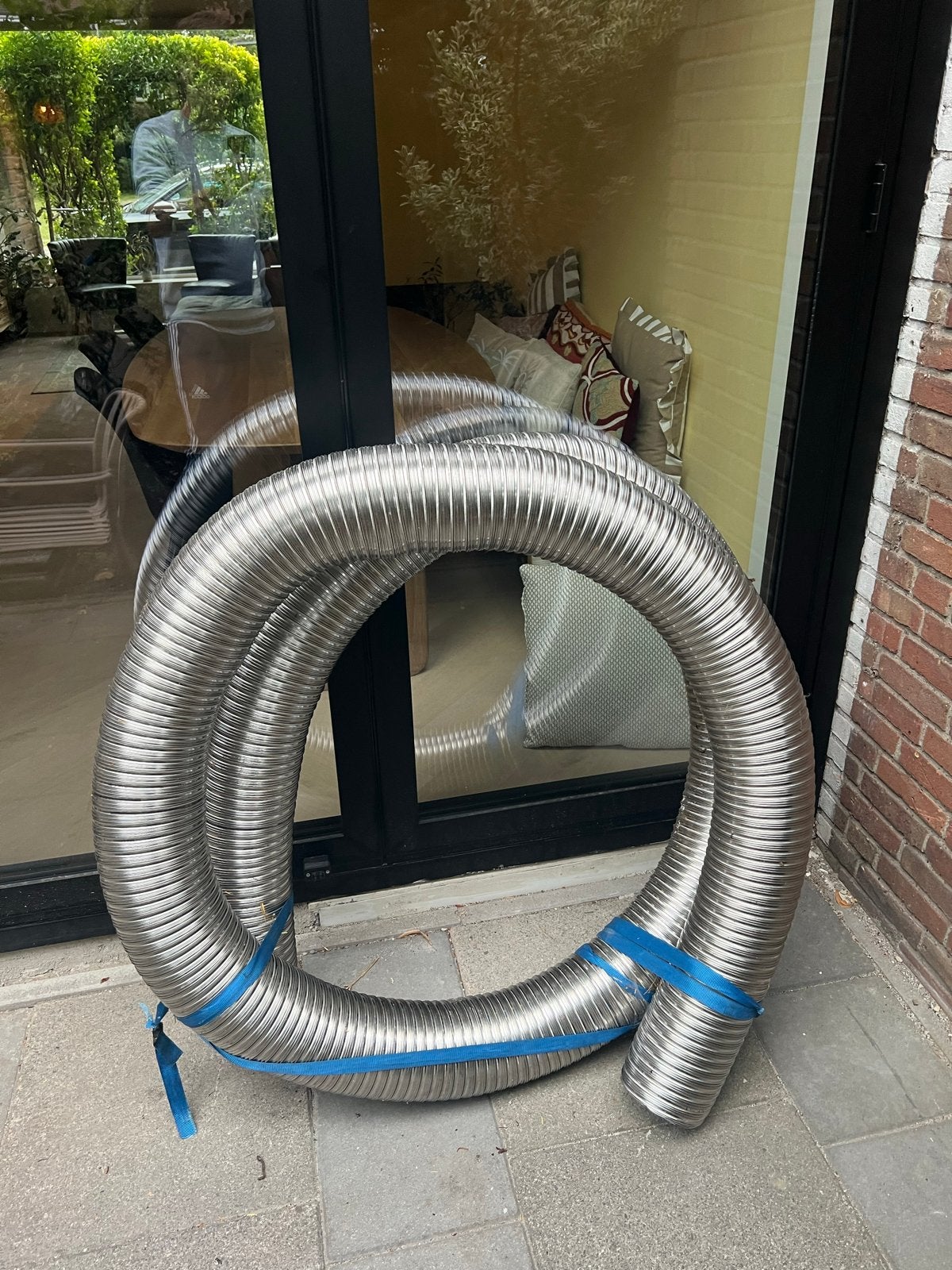 6 meter dubbelwandige RVS flexibele kachelpijp 150 mm, Ophalen, Nieuw, Vrijstaande haard, Houthaard