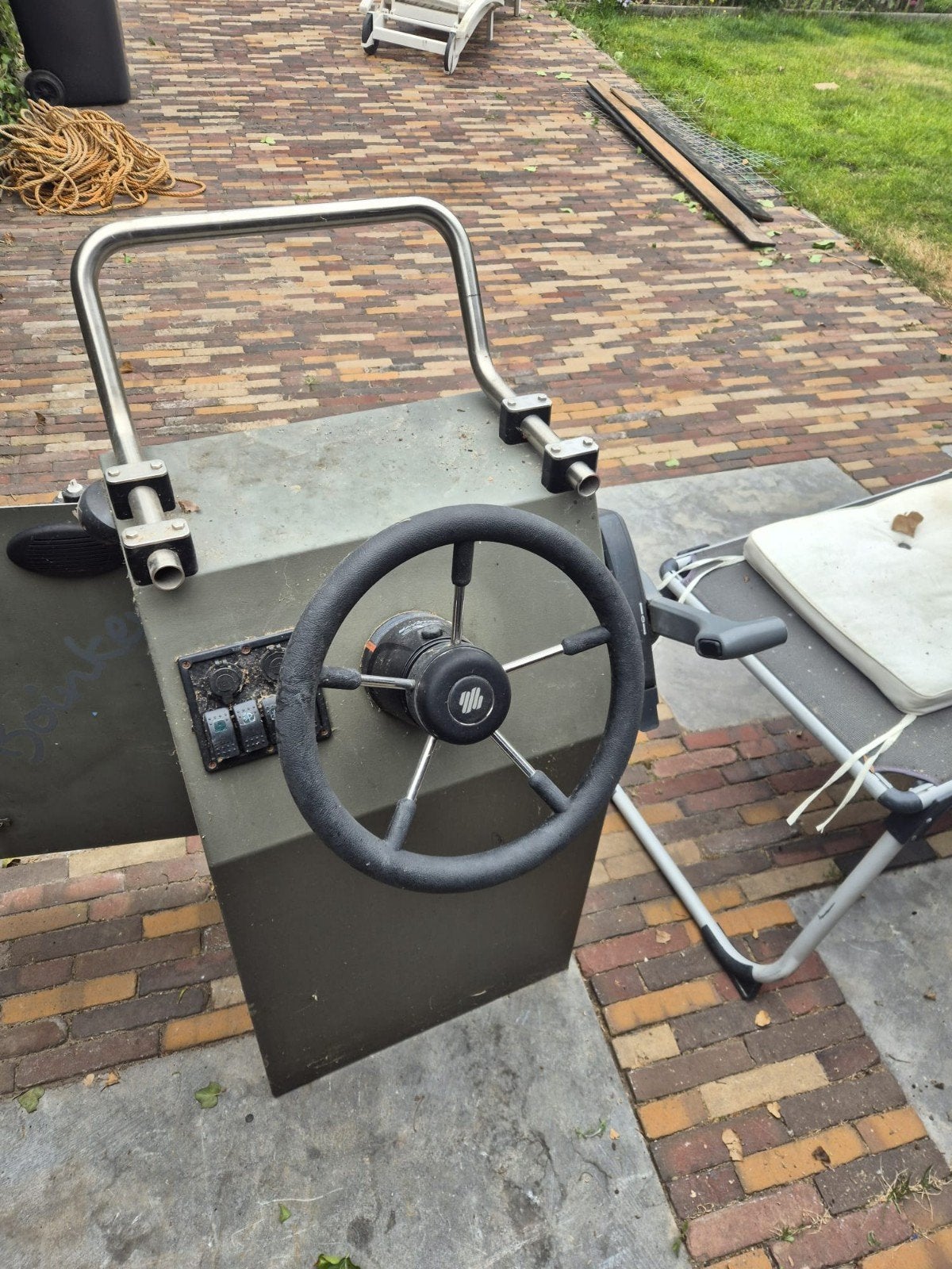 alumin. stuurconsole met hydraulische besturing, Ophalen, Gebruikt, Motor en Techniek