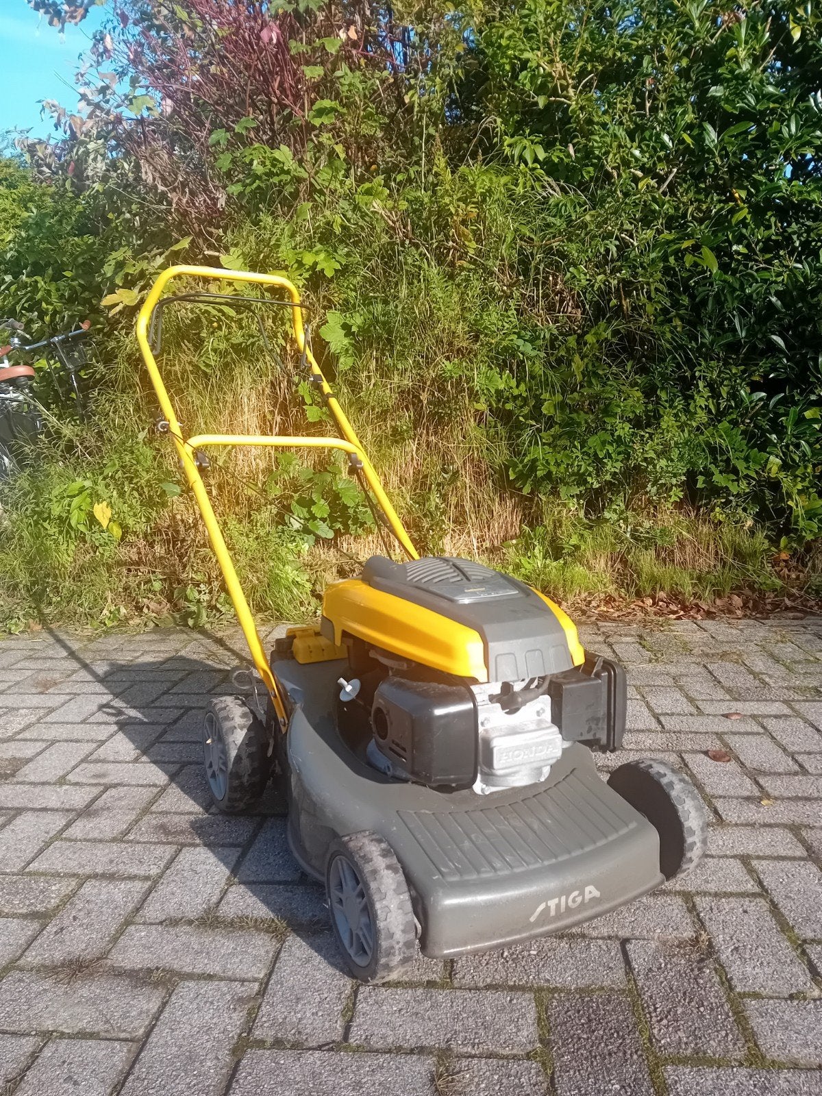 Stiga Collector benzine maaier, Tuin en Terras, Ophalen, Cirkelmaaier, Gebruikt, Stiga