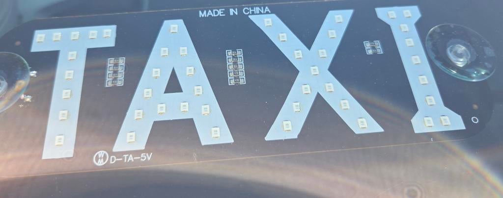 (NIEUW)Taxi LED bordje, Eén persoon, Ticket of Toegangskaart