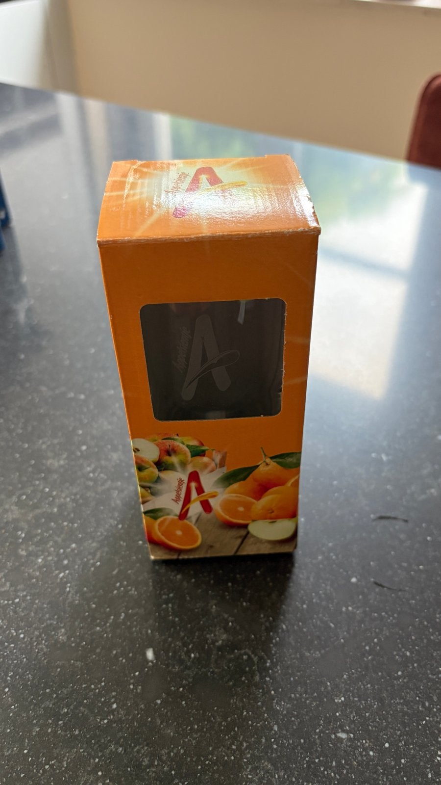Appelsientje glas nieuw in doos, Ophalen, Glas of Glazen, Overige merken, Nieuw