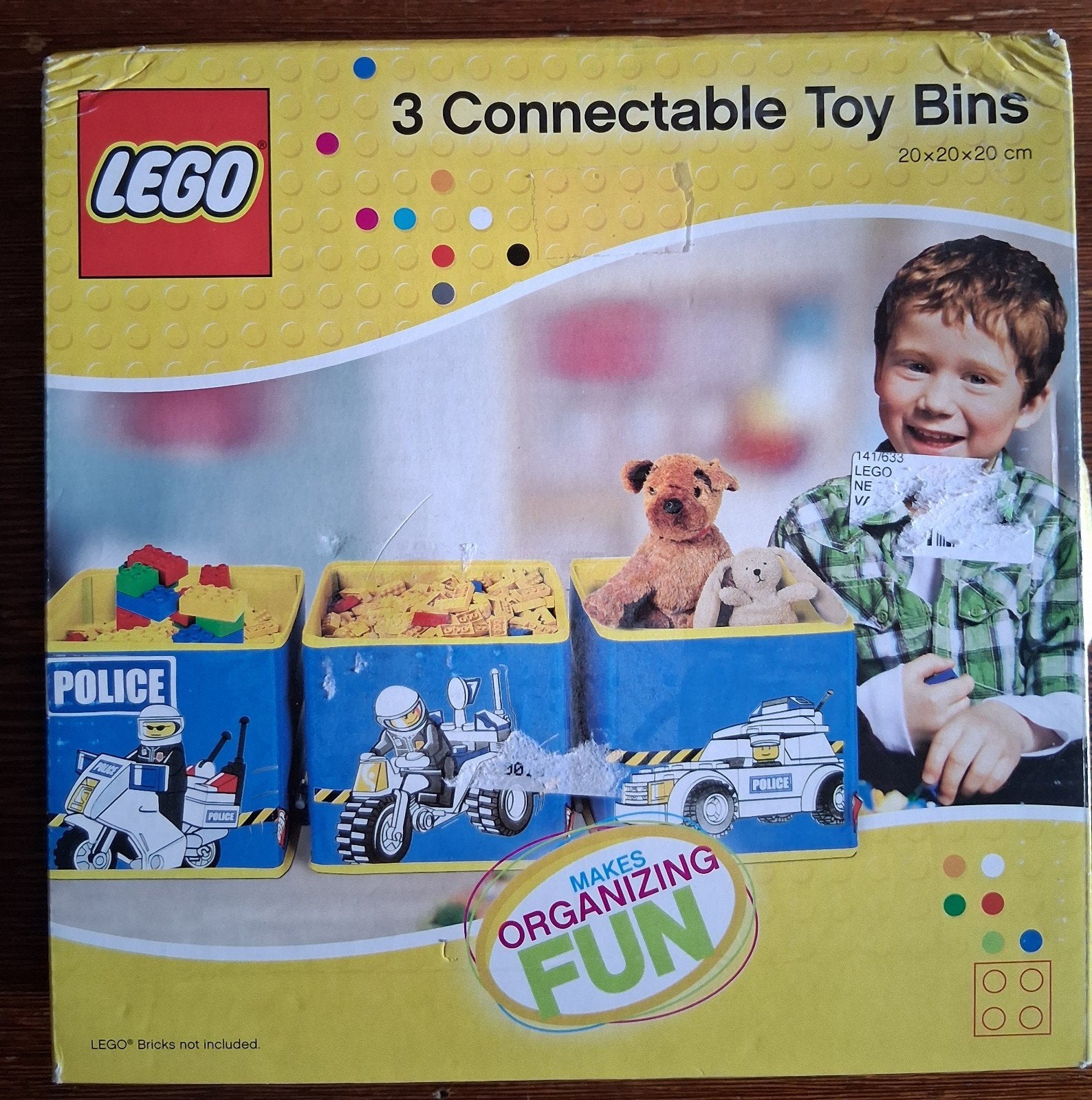 LEGO Opbergdozen - 3 Connectable Toy Bins, Ophalen of Verzenden, Nieuw