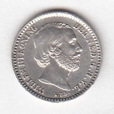 Willem III - 10 cent 1871 schitterend dubbeltje -Sch.650, Ophalen of Verzenden, Koning Willem III, 10 cent, Zilver