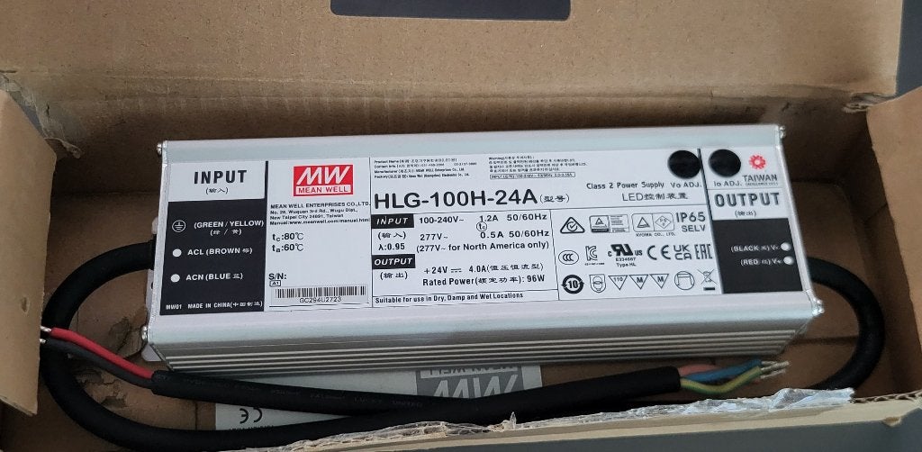 Meanwell voeding HLG-100H-24A adapter, Hobby en Vrije tijd, Elektronica-componenten, Ophalen of Verzenden, Nieuw