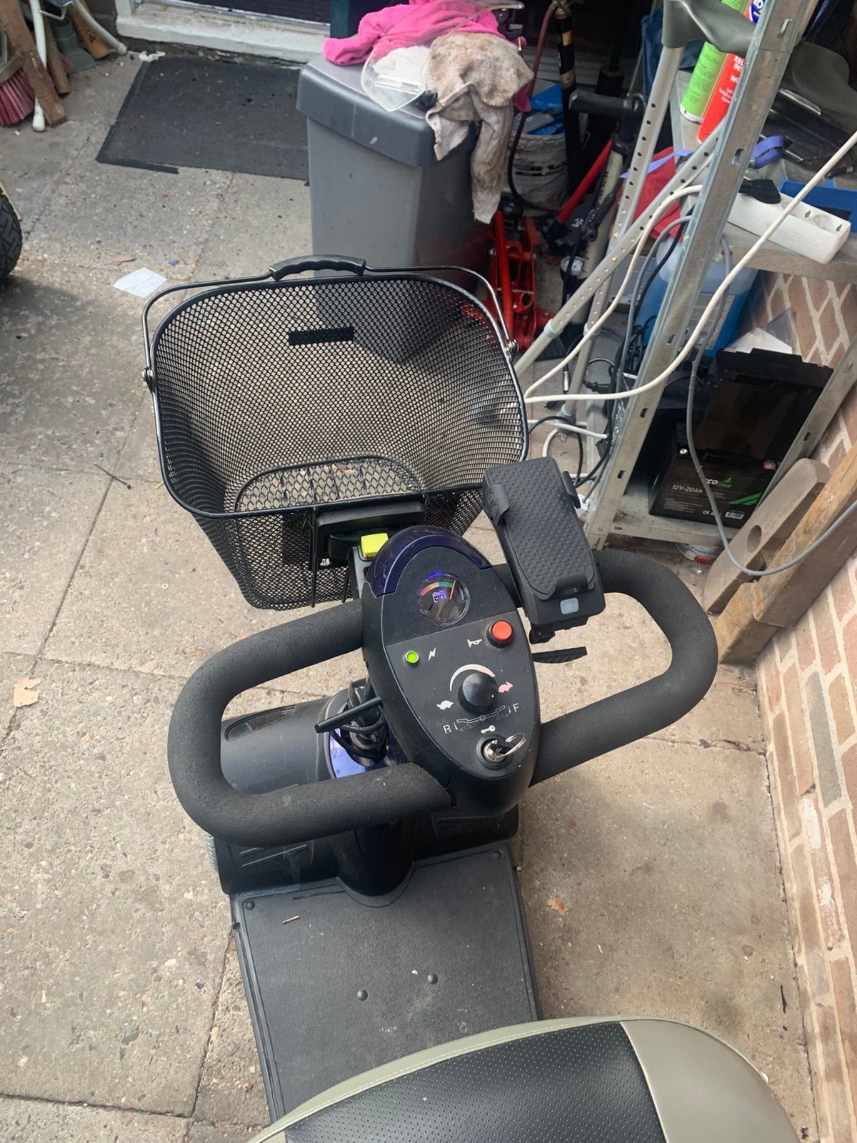 Inklapbare scootmobiel met nieuwe  accu's, Ophalen, Zo goed als nieuw, 10 km/u of minder