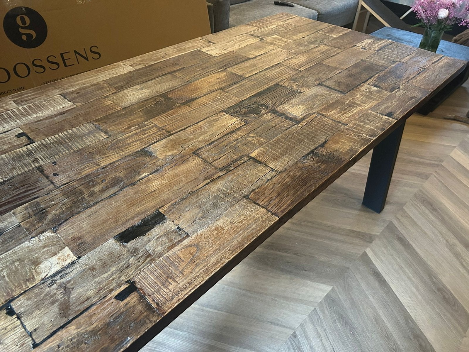 Loods 5 Eettafel - 90x180x78cm, Ophalen, Gebruikt, 50 tot 100 cm, 150 tot 200 cm