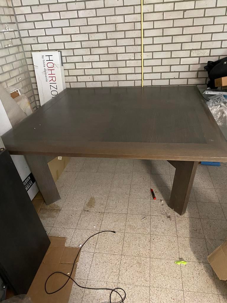Design eetkamertafel 170x170 cm, Ophalen, 200 cm of meer, 50 tot 100 cm, Zo goed als nieuw