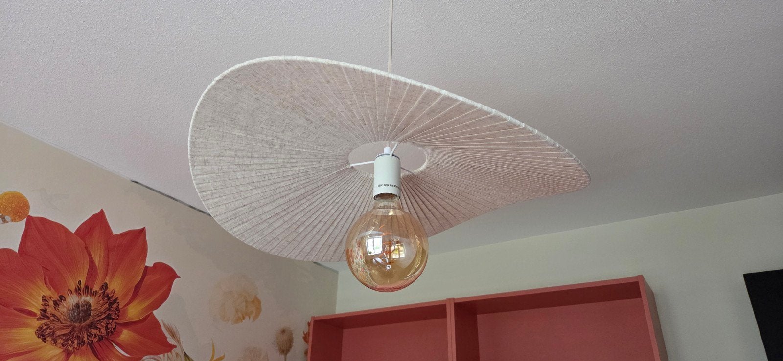 Nieuw in doos: Kwantum hanglamp (zonder lichtbron), Ophalen of Verzenden, Nieuw, Natuurlijk materiaal, E27 (groot)