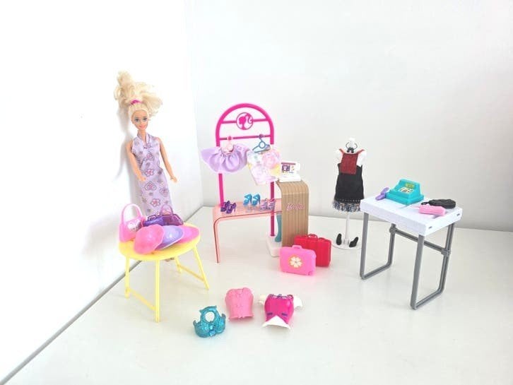 Barbie winkel verkoopboetiek, Kinderen en Baby's, Speelgoed | Poppen, Ophalen of Verzenden, Gebruikt, Barbie