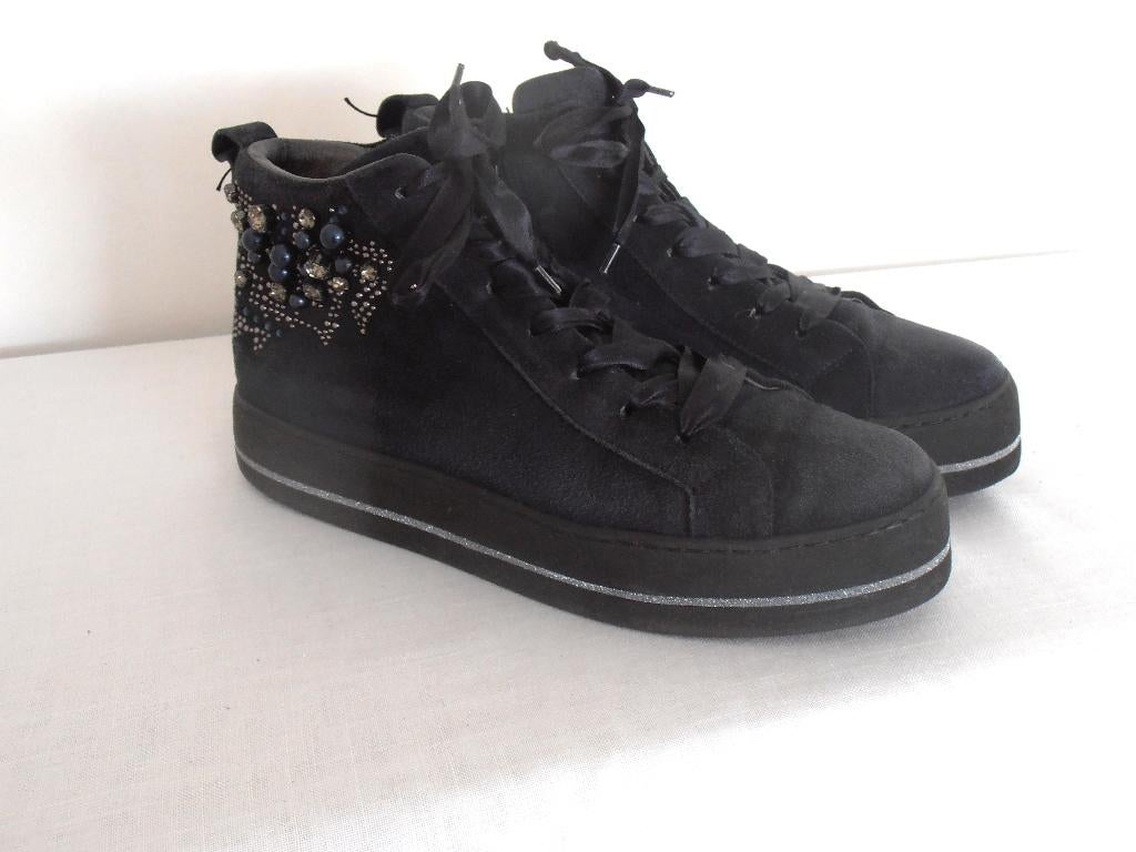 Maripe - prachtige blauwe suede sneakers - 39, Lage of Enkellaarzen, Zo goed als nieuw, Maripe, Verzenden