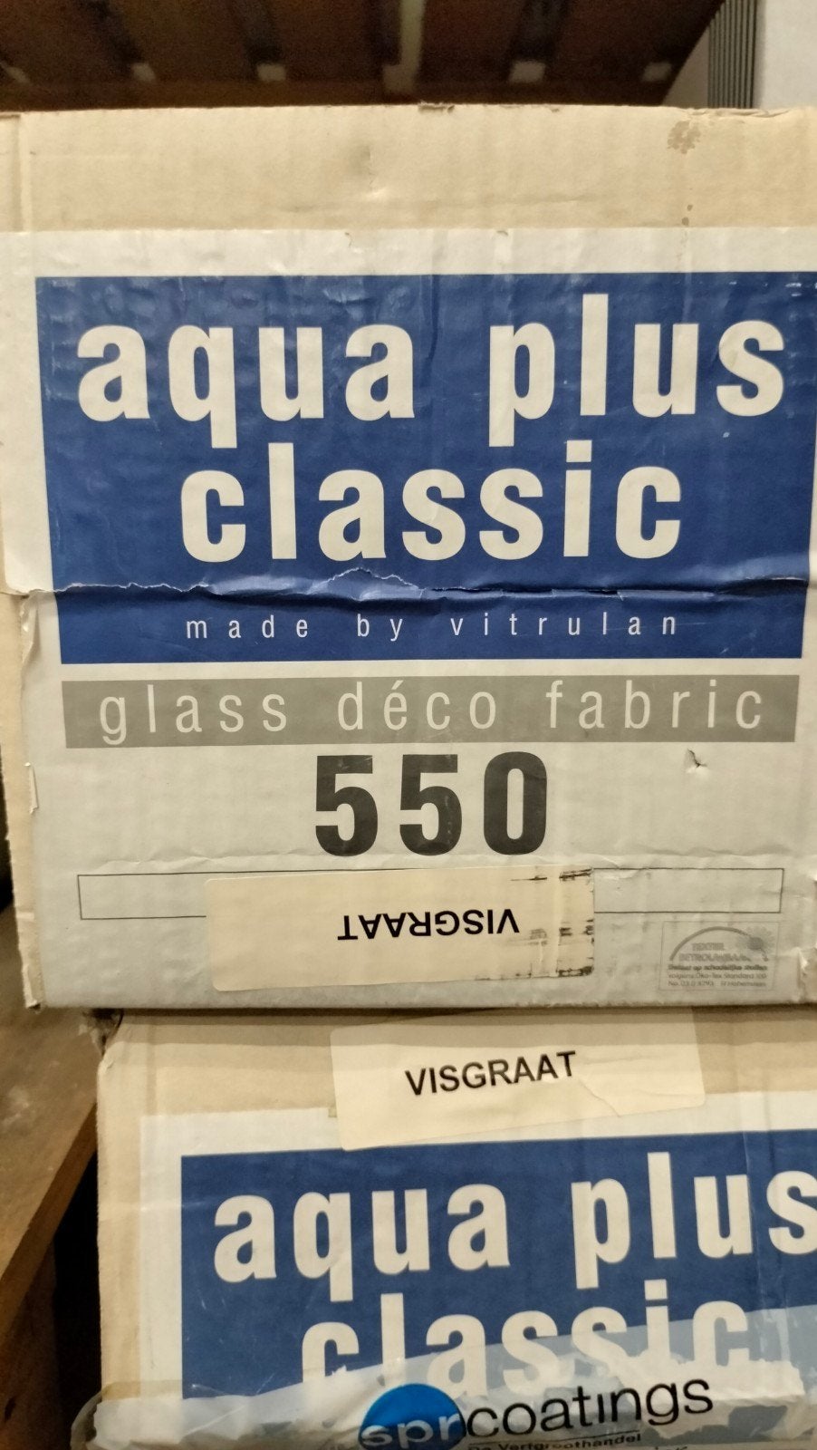 2 x 25 mtr Aqua Plus Classic Glasvezelbehang Visgraat 550, Doe-het-zelf en Verbouw, Ophalen, Nieuw, Overige materialen, Overige typen