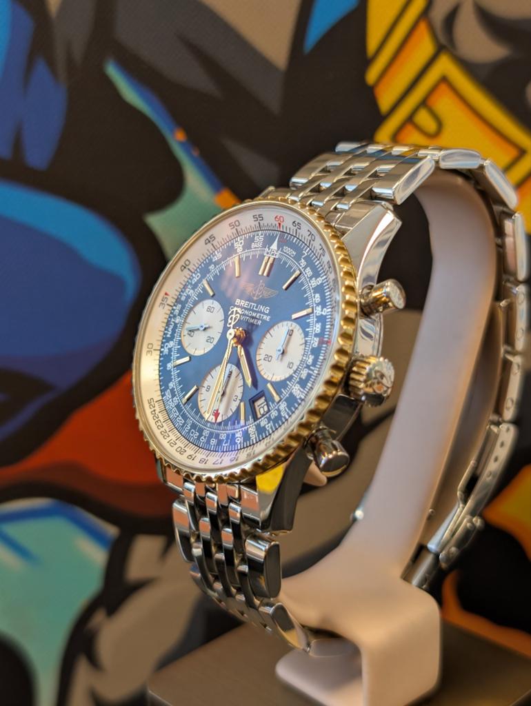 Breitling navitimer D23322 Metallic Blauw, Ophalen of Verzenden, Zo goed als nieuw, Breitling