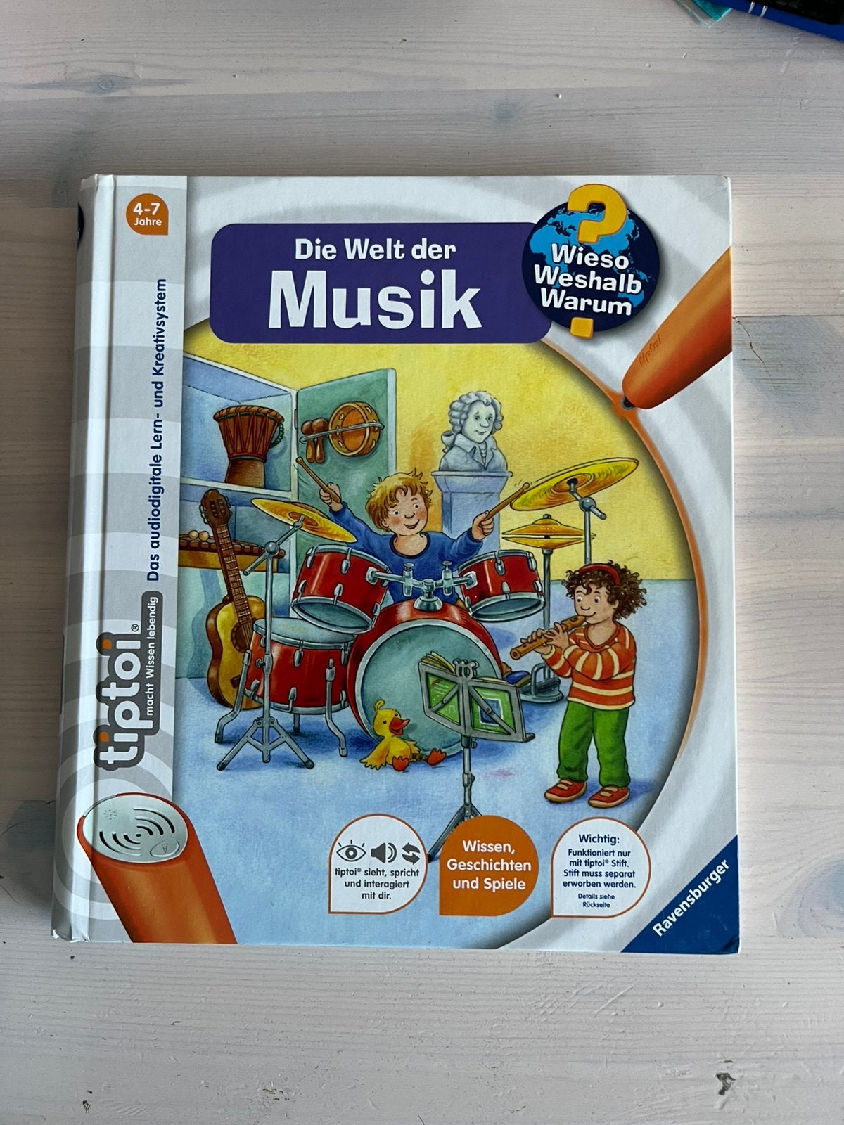 Tiptoi boek de weteld van de muziek., Ophalen of Verzenden, Zo goed als nieuw
