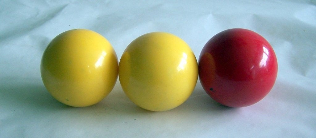 Set van 3 kleine biljartballen. Izgs., Sport en Fitness, Biljarten en Poolen, Ophalen of Verzenden, Zo goed als nieuw, Keu of Ballen