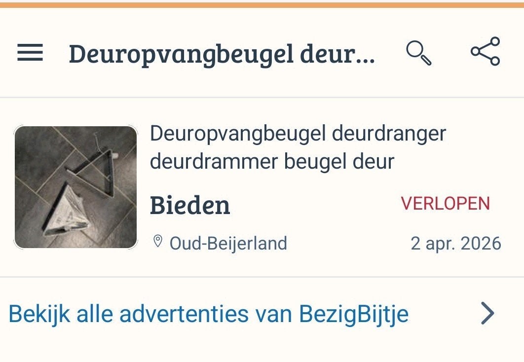 deuropvangbeugel we hebben er 5, Ophalen, Zo goed als nieuw, Overige typen