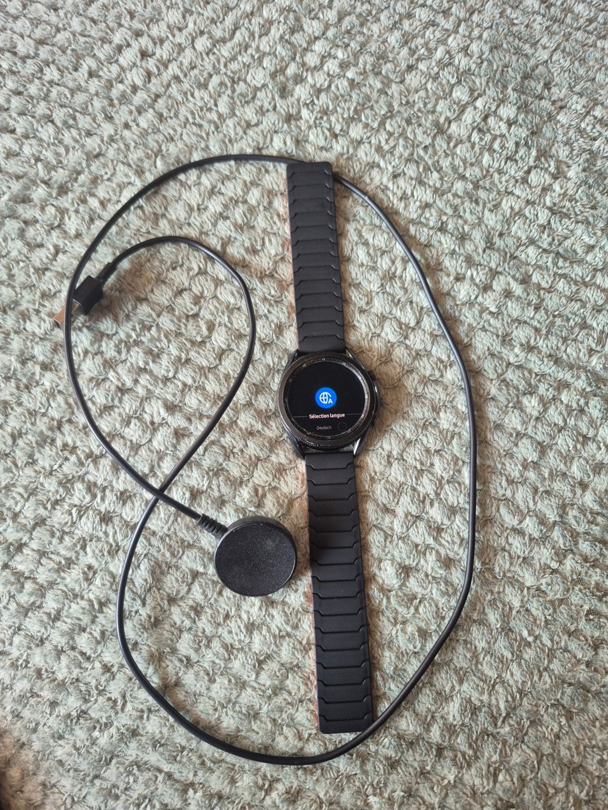 Samsung Watch 3 met nieuwe magneetband en lader, Gebruikt, Zwart, Ophalen of Verzenden, GPS