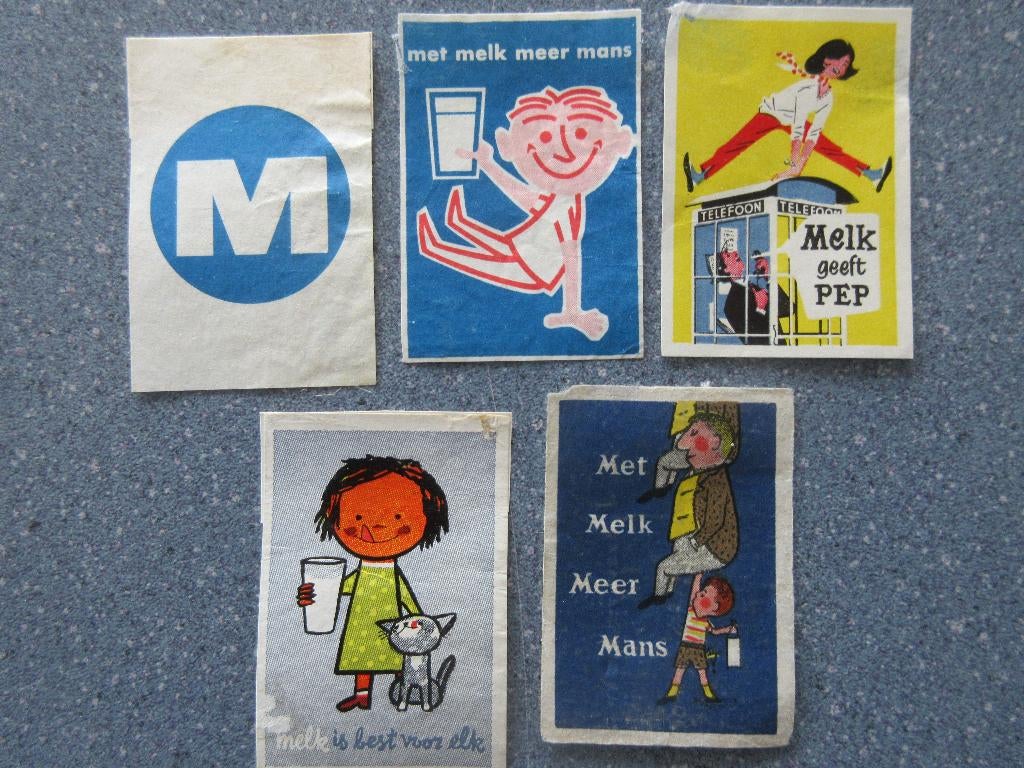 5 x Melk, Verzenden, Zo goed als nieuw, Luciferdoosjes of -merken