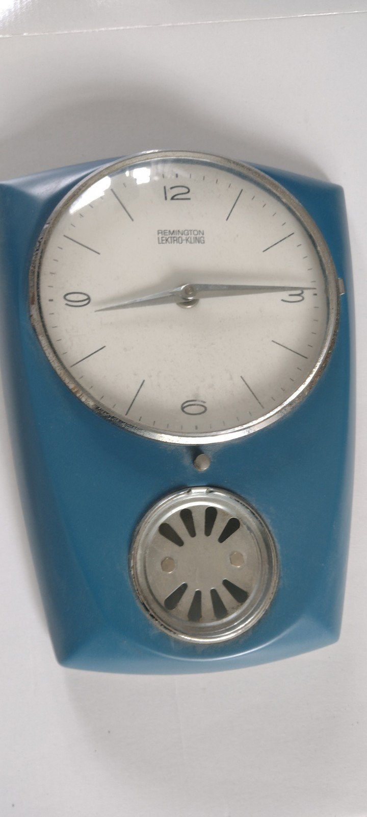 Vintage Remington Lektro-Klok wandklok - Blauw, Ophalen of Verzenden